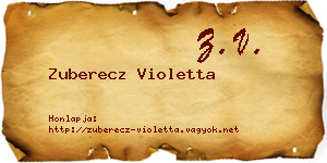 Zuberecz Violetta névjegykártya